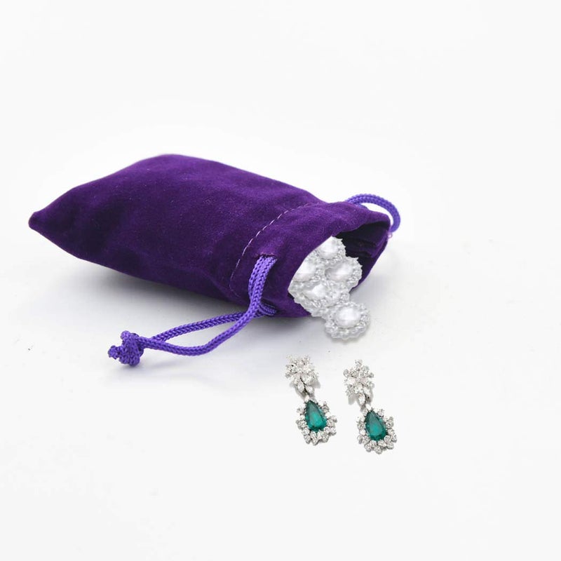 Nydotd 100pcs 2 X 2.8 inch Velvet Cloth Jewelry Pouches Velvet Drawstring Bags Christmas Candy Gift Bag Pouch for Wedding Favors Gifts, Event Supplies Party Favors (Purple) - Image 5